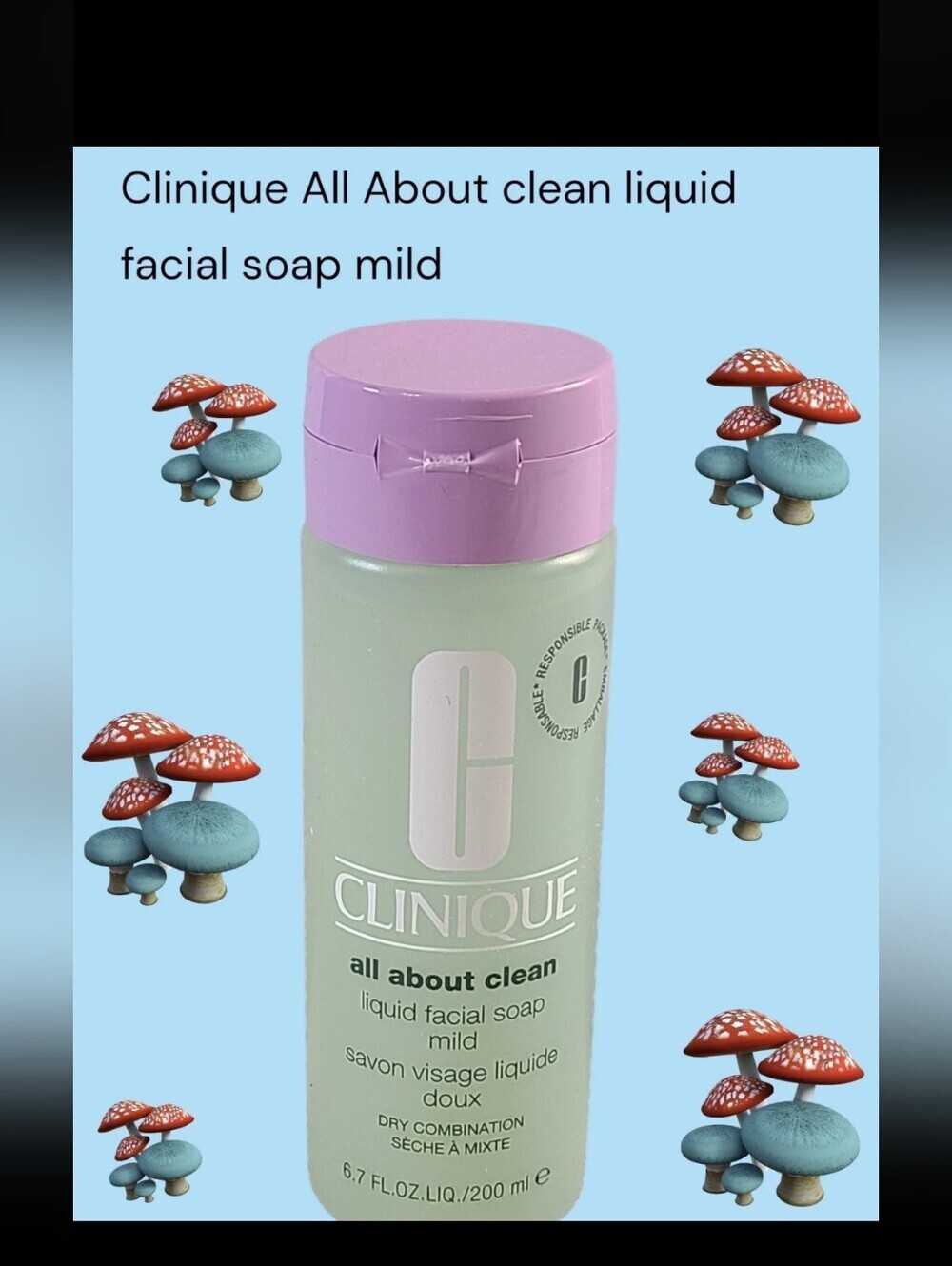 Clinique All About Clean Liquid Facial Soap Mild — NIB 6.7 Oz / 250 Ml